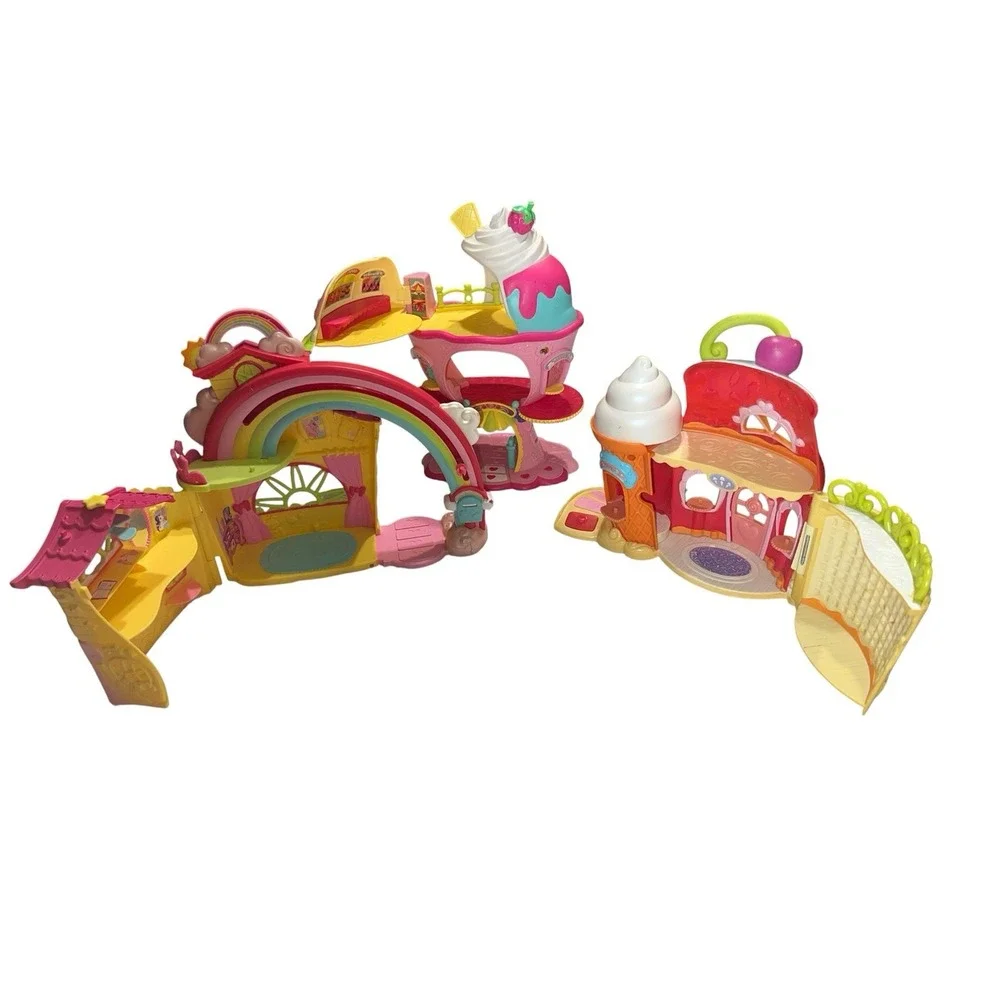 My Little Pony 3 Playsets Ponyville Sundae Shoppe Dash House Roller Skate